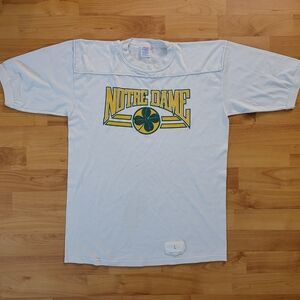 Vintage 80s Notre Dame Fighting Irish Large Jerzees T-Shirt - Made in USA single
